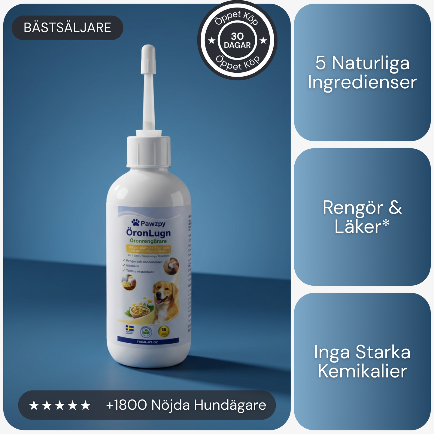 ÖronLugn™ Hund Öronrengöring